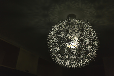 Modern white lamp on wall, Stylish lamp, Wall Lightsの写真素材