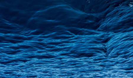 background of blue sea with interesting Waves. blue seascape.