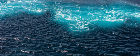 banner of Blue sea water background texture. poster or wallpaper with abstract waves.
