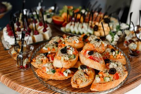Catering. Food for parties, corporate parties, conferences, forums, banquets. selective focusの写真素材