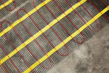 Installation of underfloor heating for thermal comfort using conduction radiation and convection....