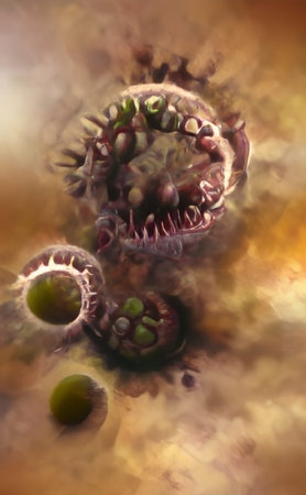 Virus epidemic, Coronavirus infection background covid 19, dangerous vacine adstract. High quality...