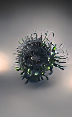 Virus epidemic, Coronavirus infection background covid 19, dangerous vacine adstract. High quality illustrationの写真素材