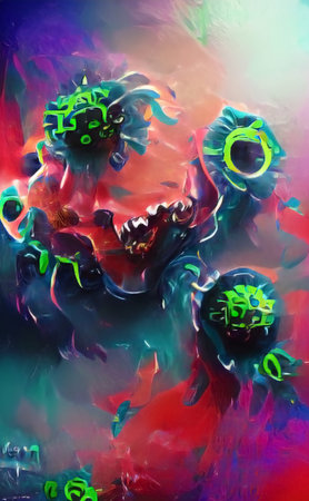 Virus epidemic, Coronavirus infection background covid 19, dangerous vacine adstract. High quality...