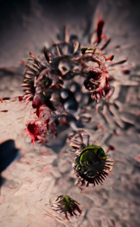 Virus epidemic, Coronavirus infection background covid 19, dangerous vacine adstract. High quality...