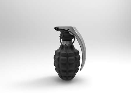 Black granate on background. 3d render.の写真素材