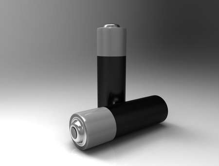 Battey on background. 3d render.の写真素材