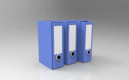Documents folder, archive. 3D rendering