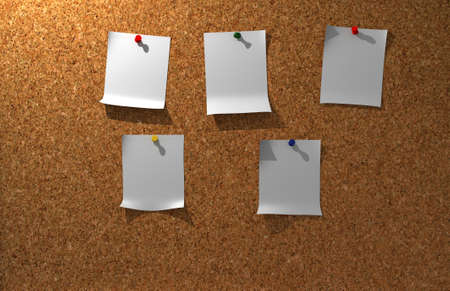Sticky note. 3D rendering.の写真素材