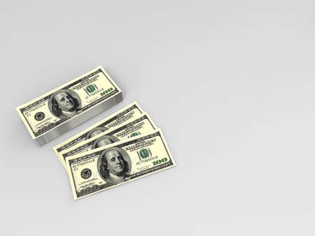 Money on background. Dollars. 3D renderingの写真素材