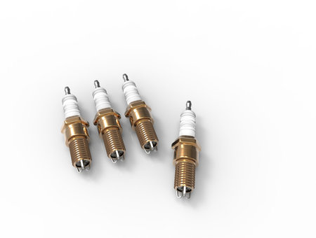 Spark plugs. 3D rendering.