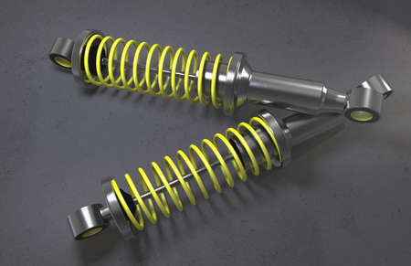 Shock absorber on background. 3D renderng.の写真素材