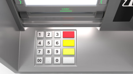 ATM machine. 3D rendering.の写真素材