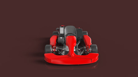 Karting. Race car for kids. 3D rendering.の写真素材