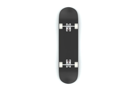 Skateboard on white