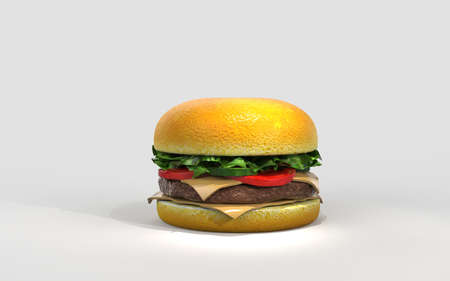 Burger on whiteの写真素材