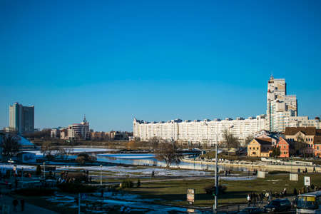 Minsk, Belarus on March 24, 2018. Trinity suburb Minsk city belarusのeditorial素材