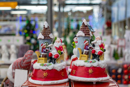 New Year, Christmas decorations in the form of toysの写真素材