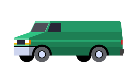 Minimalistic icon panel van front side view. Vector isolated illustration.のイラスト素材
