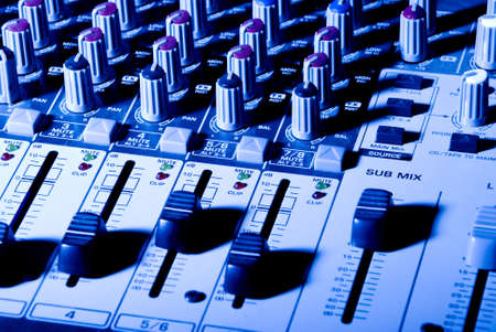 blue light and mixer pultの写真素材