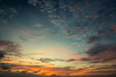 Beautiful sunset over the Indian oceanの写真素材