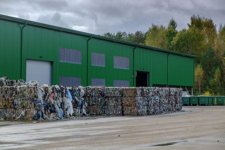 waste recycling plant in Ozolaines parish, Rezekne county, Latvia 07.10.2017.のeditorial素材