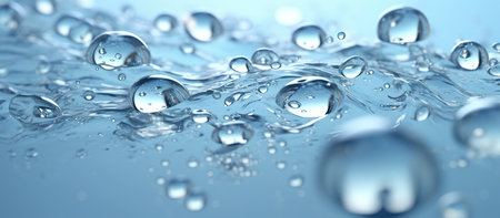 water drops background. 3d rendering,  3d illustration.の素材