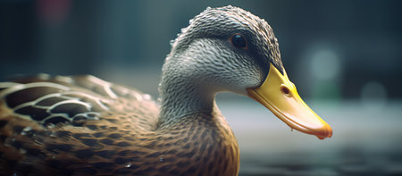 Close up of a mallard duck (Anas platyrhynchos)の素材