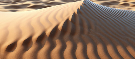 Sand dunes in the desert. 3d render. Abstract backgroundの素材