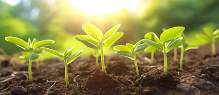 Plant seedling illustrating concept of new life and natural growing.の素材