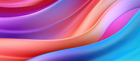 abstract colorful background with smooth lines in blue, pink and purple colorsの素材