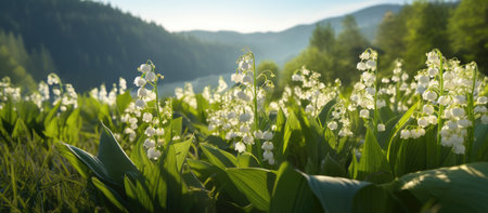 Lily of the valley in the Carpathian Mountains, Ukraineの素材