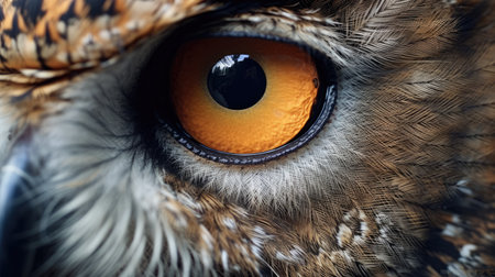 Close-up of a beautiful owl's eye. Shallow depth of fieldの素材