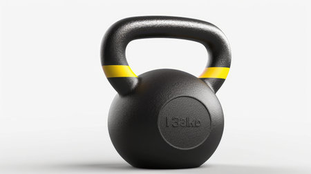 Kettlebell isolated on white background. 3d render illustration.の素材