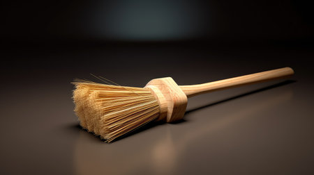 broom on a dark background, 3d render, close-upの素材