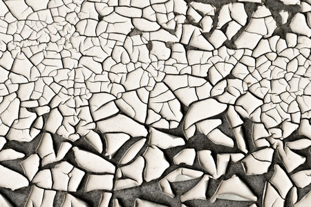 the old white paint was cracked textura