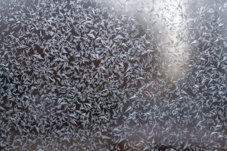 fine frosty pattern on the glass background
