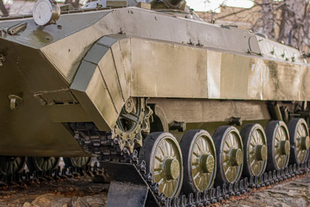 tank tracks close-up