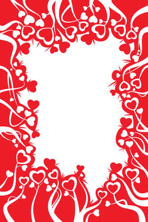 Valentine card decoration created out of heartsのイラスト素材