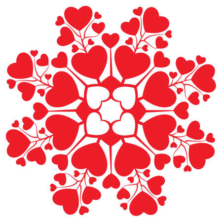 Valentine card decoration created out of heartsのイラスト素材