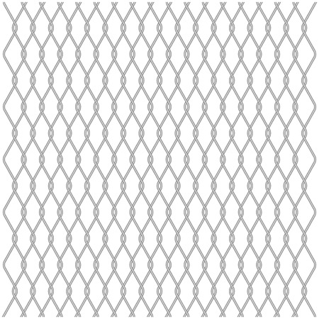 Wire fence on a white background  Vector illustration のイラスト素材