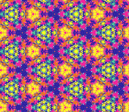 Seamless pattern composed of bright color abstract elements