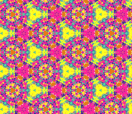 Seamless pattern composed of bright color abstract elementsのイラスト素材