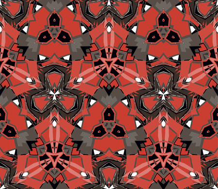 Kaleidoscope abstract seamless pattern, vector illustration.のイラスト素材