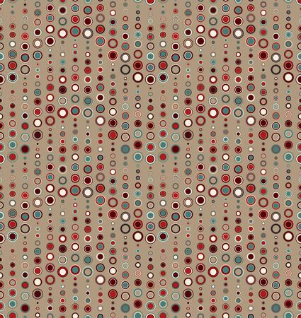 Seamless pattern on a tan background. Has the shape of a wave. Consists of geometric elements of round shape in color.のイラスト素材