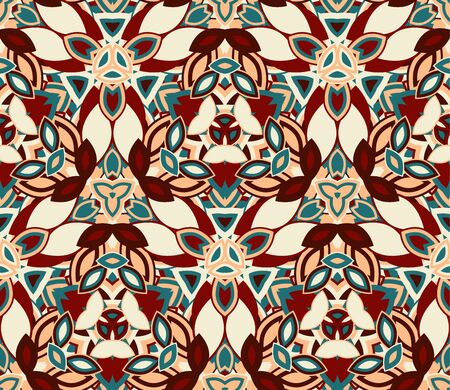Seamless pattern. Composed of colored abstract shapes.のイラスト素材