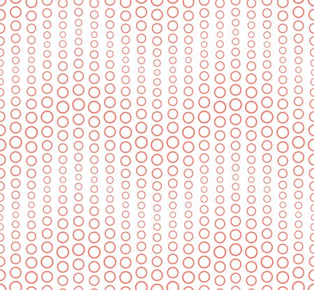 Seamless pattern on white background. Has the shape of a wave. Consists of through geometric elements. In red.のイラスト素材