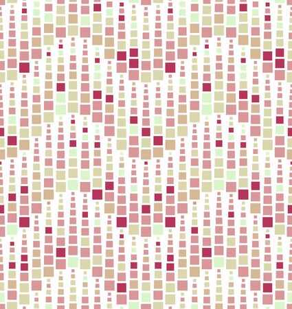 Seamless pattern on white background. Has the shape of a wave. Consists of geometric elements. In color.のイラスト素材