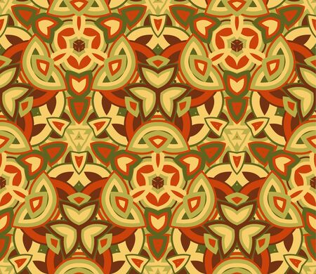 Multicolored abstract seamless pattern. Useful as design element for texture and artistic compositions.のイラスト素材