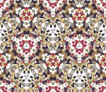 Vintage seamless pattern. Seamless pattern composed of color abstract elements located on white background.のイラスト素材